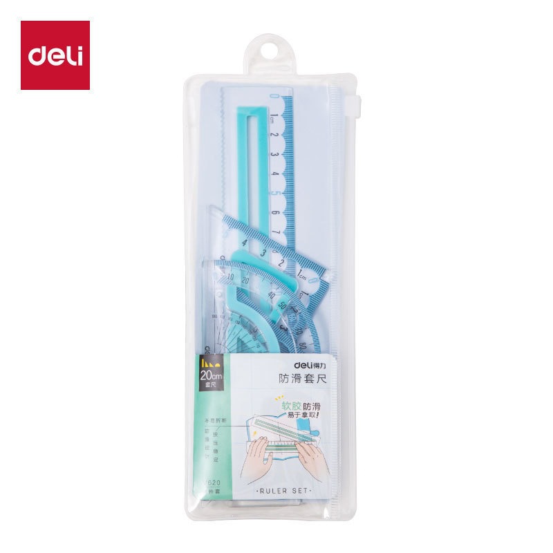 Ruban à mesurer V620 recouvert de caoutchouc 20 cm bleu clair - Couvercle bleu