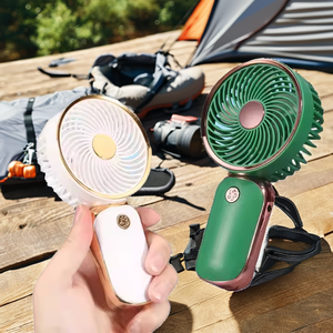 Ventilateur portable USB pliable en acier inoxydable pour voyage en extérieur, mini, personnalisé, rechargeable, avec logo, emballage en boîte, pour voiture - Product Image 2