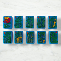 Set Ubin Mahjong Akrilik Ramah Lingkungan 160 Buah Premium untuk Koleksi, Hadiah untuk Wanita, Ibu, Ulang Tahun, Natal, Pesta Rumah, Permainan Klub