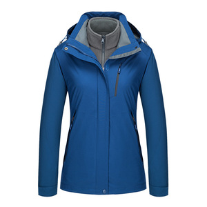 <strong>In</strong> Stock Waterproof Detachable Hardshell Jacket Windproof High Hat Collar Outdoor Coat <strong>Fleece</strong> Lined Jacket - Product Image 4