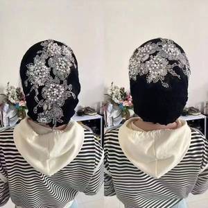 Solid color modal ethnic hat for women, sports cap, cotton headscarf, scarf hat, Muslim headscarf - Product Image 3