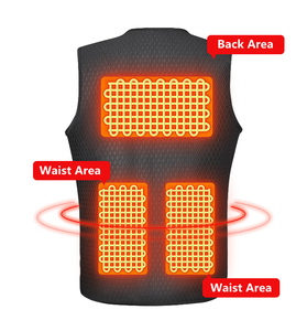 Calentador ligero con batería recargable para hombre y <span class=keywords><strong>mujer</strong></span>, 5 zonas de calor, chaqueta - Product Image 3