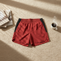 Shorts Bermuda Sportifs Décontractés pour Hommes, Taille Mi-Haute, Élastiques, Séchage Rapide, Respirants, en Tissu Tricoté 100% Polyester, Service OEM