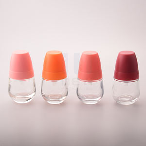 Nuevo tipo rojo <span class=keywords><strong>blanco</strong></span> oro rosa bomba <span class=keywords><strong>de</strong></span> base botellas transparentes botellas <span class=keywords><strong>de</strong></span> vidrio plano redondas vacías para loción con bomba botella <span class=keywords><strong>de</strong></span> base - Product Image 4