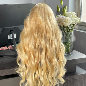 5*6 pelucas <span class=keywords><strong>de</strong></span> cabello humano precortadas sin pegamento 613 <span class=keywords><strong>Rubio</strong></span> recto/onda del cuerpo pelucas <span class=keywords><strong>de</strong></span> cabello humano se pueden teñir peluca con cierre <span class=keywords><strong>de</strong></span> encaje - Product Image 2