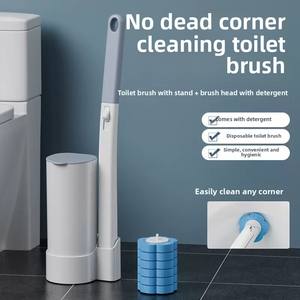 חד פעמי טואלט פלסטיק מברשת להגדיר את הקיר ללא קירות זווית מתה ניקוי מברשת החלפת חתיכה - Product Image 2