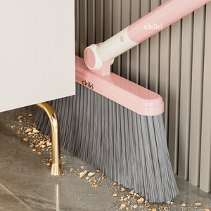 Juego de Escoba y <span class=keywords><strong>Recogedor</strong></span> - Palo de Acero y Cerdas Suaves con Diseño Giratorio para Uso Doméstico, Sin Puntos Ciegos, Duradero - Product Image 4
