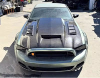Pour Ford Mustang 2010-2014 5ème génération Capot de moteur en fibre de carbone
