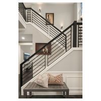 Acier Bois Double Poutre Escalier Duplex Villa Grenier Intérieur Maison Loft Escalier Échelle Droite Escalier Personnalisé Cadre En Acier