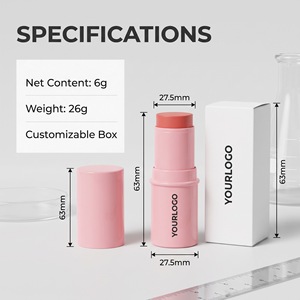 บลัชสติ๊กเนื้อแมทท์ 5 กรัม ขนาดปกติ แต่งหน้าให้ดูเป็นธรรมชาติ เหมาะกับสีผิวปานกลาง บรรจุภัณฑ์ทรงกระบอก ปรับแต่งโลโก้ได้ - Product Image 3