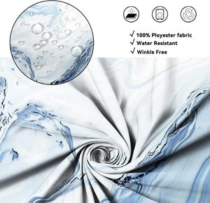 Cortina <span class=keywords><strong>de</strong></span> Ducha <span class=keywords><strong>de</strong></span> Mármol Azul - Impermeable para Decoración <span class=keywords><strong>de</strong></span> <span class=keywords><strong>Baño</strong></span>, Impresa y Lavable con Ganchos, 72x72 Pulgadas - Product Image 1