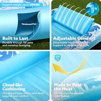 Vente en gros Piscine de bronzage gonflable en PVC Piscine ensoleillée Drainage Chaise longue Lit à eau Flotteur Lit de bronzage pour adulte Intérieur Extérieur