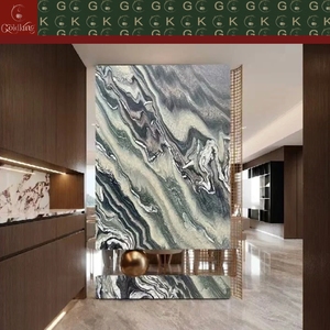 Rivestimento Murale in <span class=keywords><strong>Marmo</strong></span> <span class=keywords><strong>Verde</strong></span> <span class=keywords><strong>Cipollino</strong></span> GOLDKING con Venature Bianche e Grigie, Taglio di Precisione per Case, Hotel e Hall - Product Image 3
