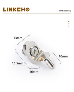 Connecteurs cachés en nickel-fer de 6 mm en forme de L pour étagères, durables, antirouille, étanches, pour armoires d'<span class=keywords><strong>angle</strong></span>, support d'étagère 2-en-1 - Product Image 2