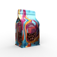 Sachets d'emballage à fond plat compostables de qualité alimentaire imprimés sur mesure avec valve et fermeture éclair pour café, thé, snacks et noix