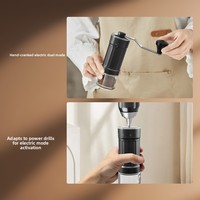 Moulin à café manuel à meules en céramique, double mode électrique et manuel, s'adapte à une perceuse, 40 réglages, broyeur portable