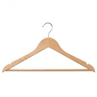 Cintres en bois massif antidérapants de qualité supérieure, texture naturelle, rainures pour les épaules, cintres en bois robustes pour l'affichage en boutique de vêtements