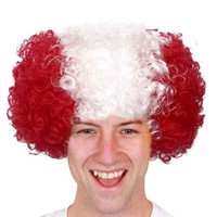 2026 Football CUP Celebrate Fans Afro Perruque dans la couleur de la couleur du drapeau avec une excellente quantité pour le Canada