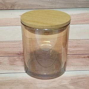 Vela holográfica transparente personalizada, frascos de vidrio con tapas de bambú y etiqueta privada <span class=keywords><strong>para</strong></span> fabricación de <span class=keywords><strong>velas</strong></span> perfumadas, venta al <span class=keywords><strong>por</strong></span> <span class=keywords><strong>mayor</strong></span> - Product Image 2