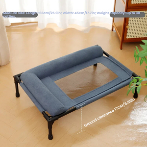 Cama Elevada para Cães e Gatos, Cama para Animais de Estimação com Estrutura de Metal e Malha Respirável, À Prova de Umidade, Lavável, Suprimentos para Cães e Gatos para Todas as Estações - Product Image 5