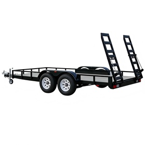 <span class=keywords><strong>Remorque</strong></span> utilitaire à double essieu en acier robuste avec système de freinage électronique et rampe <span class=keywords><strong>pour</strong></span> le transport de voitures/équipements - Product Image 4