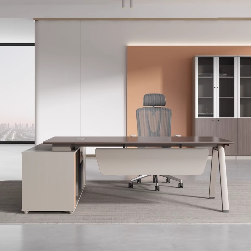 Simple Modern Design L-Shaped Executive Office Desk Table And Chair Set Executive Modular Office Desk