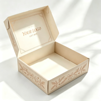 Boîte en carton ondulé sur mesure OEM avec insert compartimenté, pliable, en kraft, pour emballage gastronomique
