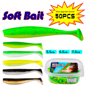 Señuelos de Pesca de plástico suave, cebos de sábalo de fórmula japonesa, Material respetuoso con el medio ambiente, lubina de agua dulce y salada, 10 Uds./50 Uds. - Product Image 2