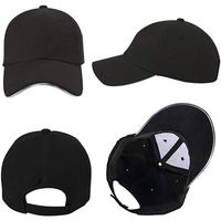 Casquettes de baseball LED en coton noir brillant Casquettes de balle à lumière LED brillantes dans l'obscurité Chapeaux Snapback réglables Chapeaux de fête lumineux