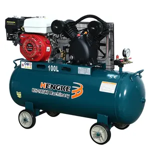 mini air compressor electric silent 100L piston air compressor 6.5HP gasoline air compressor