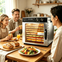 Slimme Digitale Voedseldehydrator met 8 Bakken, RVS, Temperatuurweergave & Ecologisch Ontwerp voor Thuisgebruik