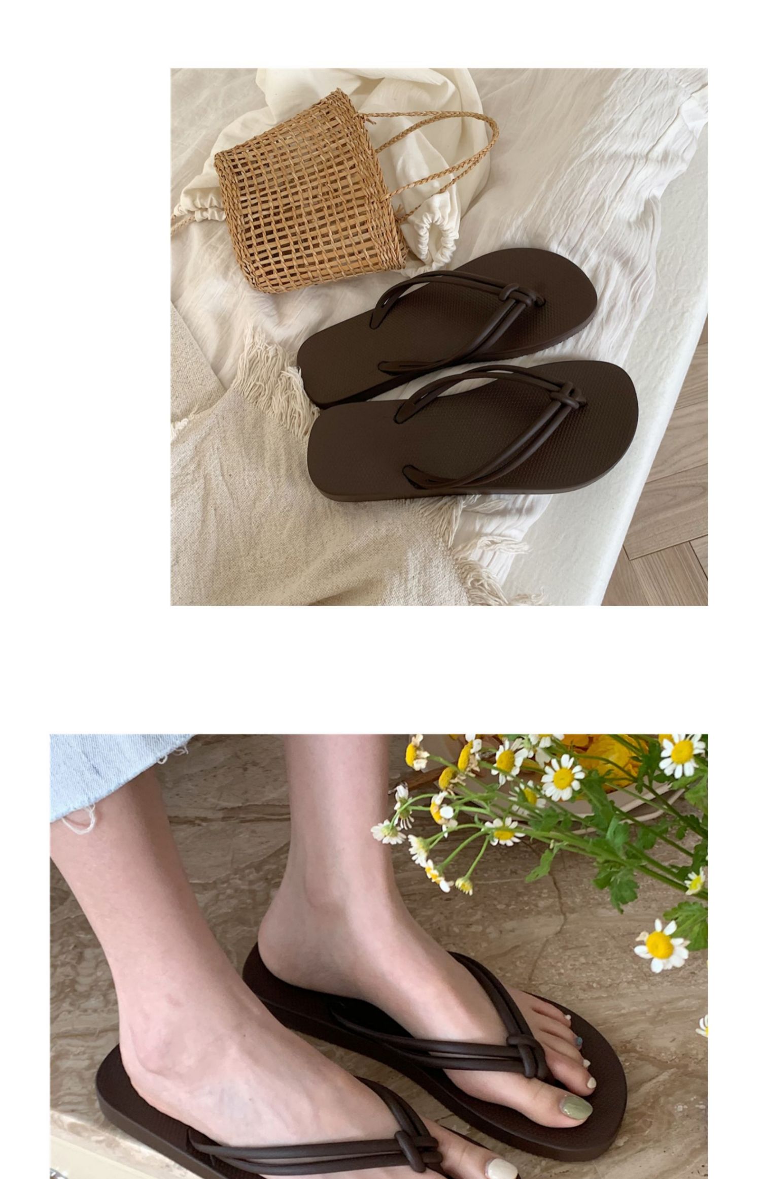 Ladies Filp Flops Slippers Cheap Wholesale PE Filpflops Women Fashion Beach Shoes