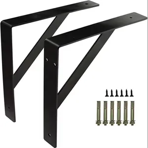 Customized furniture hardware wall mount shelf bracket metal stamping triangle hidden shelf bracket