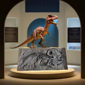 大型人工逼真恐龙化石动画模型出售批发定制卡通动物独角兽恐龙Stu L = 5M