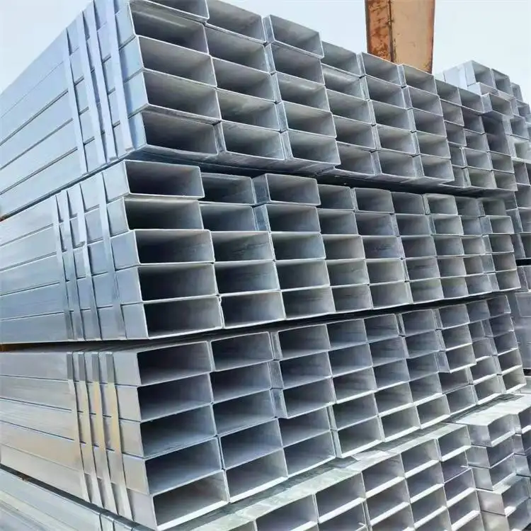 Ms rectangular hollow Section gi pipe galvanized steel tube gi square tubing bs 60 Galvanized square steel pipe tube