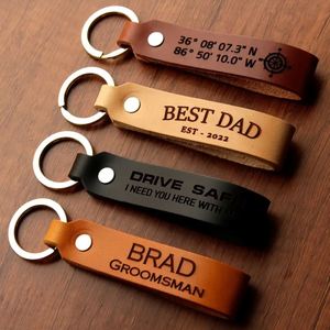 Custom Laser Engraving Blank PU Leather Eco-Friendly Durable Bottle Opener Keychain - Product Image 2