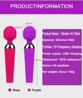 Massage Vibrator AV elektrisches Sex produkt für Erwachsene USB Lades tab 10 Vibrations modi Nippel Clit Massage gerät für Frauen