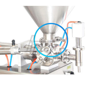 Machine de remplissage semi-automatique pneumatique personnalisée pour liquides et pâtes avec trémie pour aliments et boissons, garantie 1 an, facile à utiliser - Product Image 3