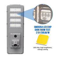 Lampadaire solaire LED intégré tout-en-un 150W 200W 300W, étanche IP65 pour extérieur, lumière du jour 6000K, garantie 5 ans