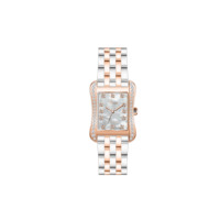 Chic Courbe MOP Carré Cas Alliage Bande Verre Cadran Quartz Mouvement Montre De Mode