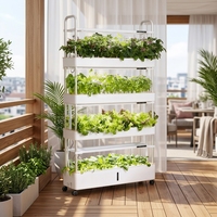 Système hydroponique vertical intelligent pour la maison Tru-spring, 4 étages, irrigation aéroponique, TSP 210, lampes de culture LED, arrosage automatique