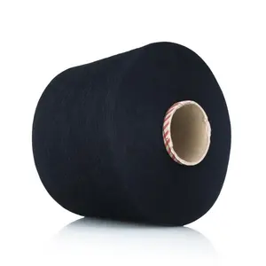Sıcak satış 21s/140s/1 siyah tekstil  savlo Polyester viskon dokuma için iplik ve örgü yüksek mukavemetli çorap iplik