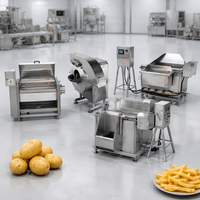 Ligne de production industrielle de frites de pommes de terre semi-frites, coupe-pommes de terre et friteuse à pommes de terre, produit phare