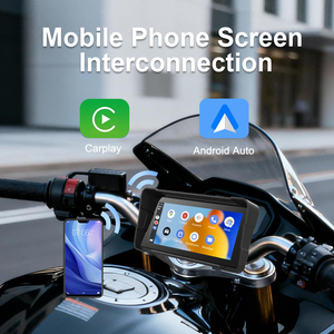 กล้องติดรถมอเตอร์ไซค์หน้า-หลังคู่ ขนาด 6.86 นิ้ว กันน้ำ รองรับ Carplay และ Android Auto พร้อมระบบนำทาง GPS ไร้สาย - Product Image 3