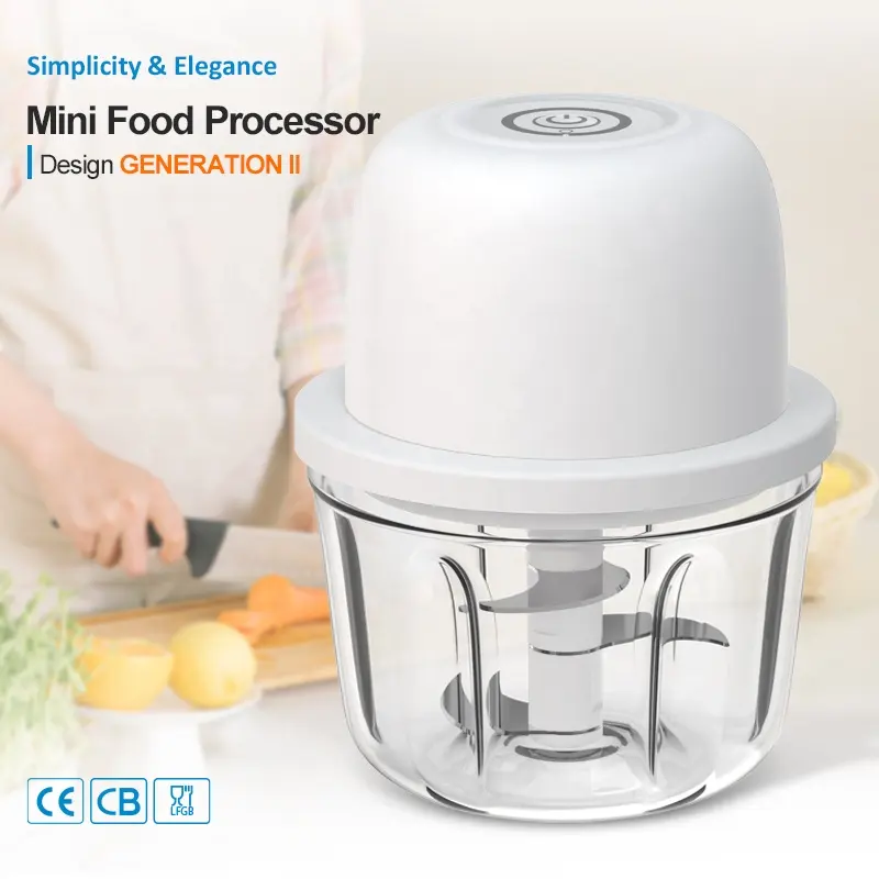 Electronic Food Chopper Slicer Vegetable Cutter Electric Rechargeable Mini USB Portable Blender