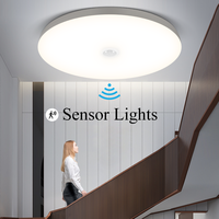 Éclairage Moderne pour la Maison Intérieure : Plafonnier Industriel Intelligent à Capteur PIR, Lampe de Plafond LED Intelligente avec Détecteur de Mouvement, Lumières de Maison Intelligente