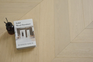 เชฟรอนไม้เชิงวิศวกรรมพื้นไม้ปาร์เก้ลวดเคลือบยูวีสีขาวแปรงโอ๊คพื้นไม้<span class=keywords><strong>ลอย</strong></span> - Product Image 2