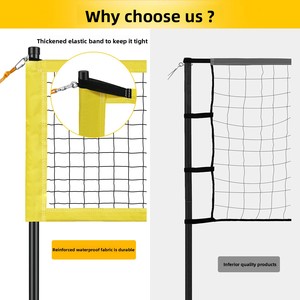Ensemble de <span class=keywords><strong>volley</strong></span>-ball portable d'extérieur - Filet de <span class=keywords><strong>volley</strong></span>-ball en PE (9,75x0,91x2,43m) avec pompe, marteau, <span class=keywords><strong>ligne</strong></span> de délimitation et sac de transport - Product Image 4