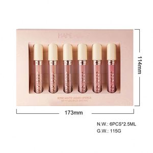 Producto Popular Transfronterizo, Juego de 6 Labiales Líquidos Mate Mineral Rosa, Impermeables y Antiadherentes, Venta al por Mayor - Product Image 6