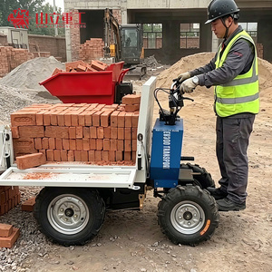 Mini-dumper électrique le plus vendu, capacité 400 kg, autonomie 4h, chariot à main rechargeable 220V pour le transport en jardinage, agriculture et aménagement paysager - Product Image 3